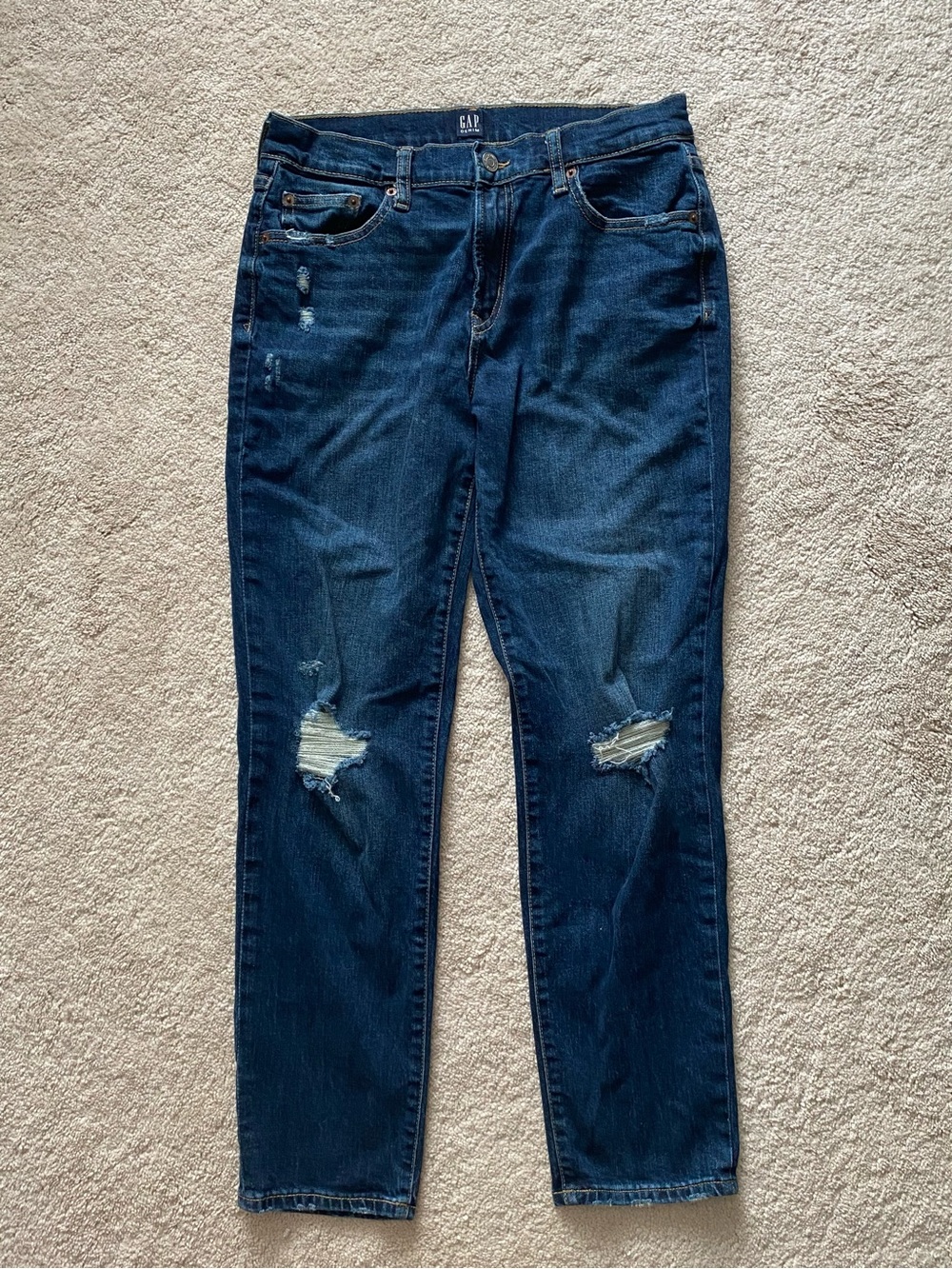 GAP Women's Dark Ripped Jeans